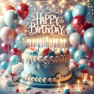 Happy Birthday joyful AI generated video with song