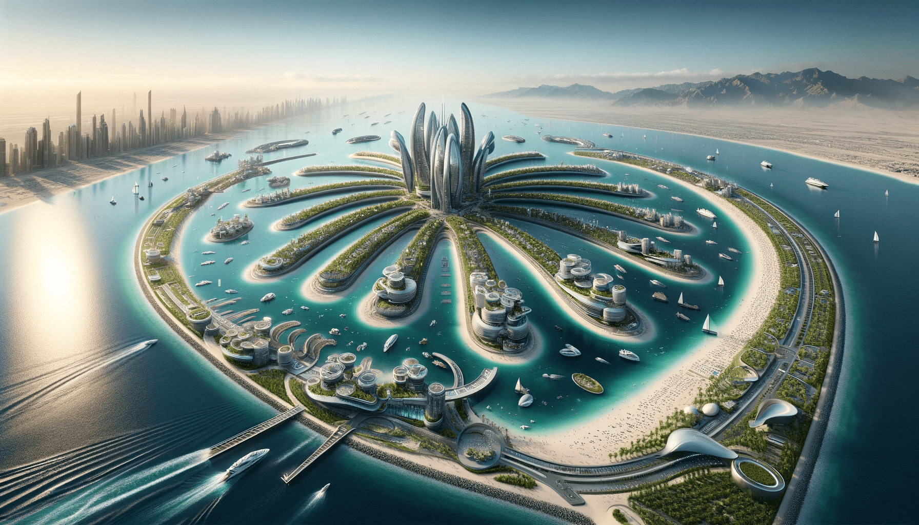 Palm Jumeirah in 2100: A Vision of AI-Enhanced Luxury
