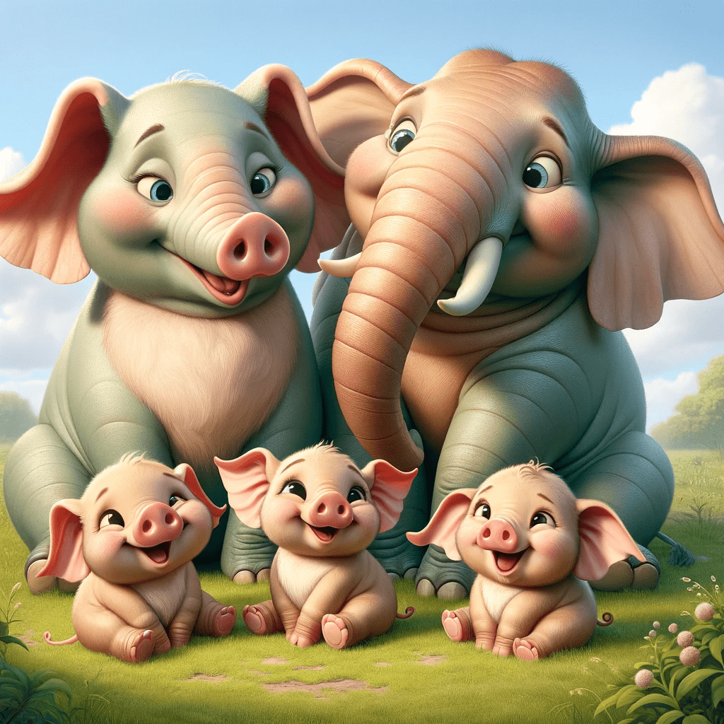 pig elephants family