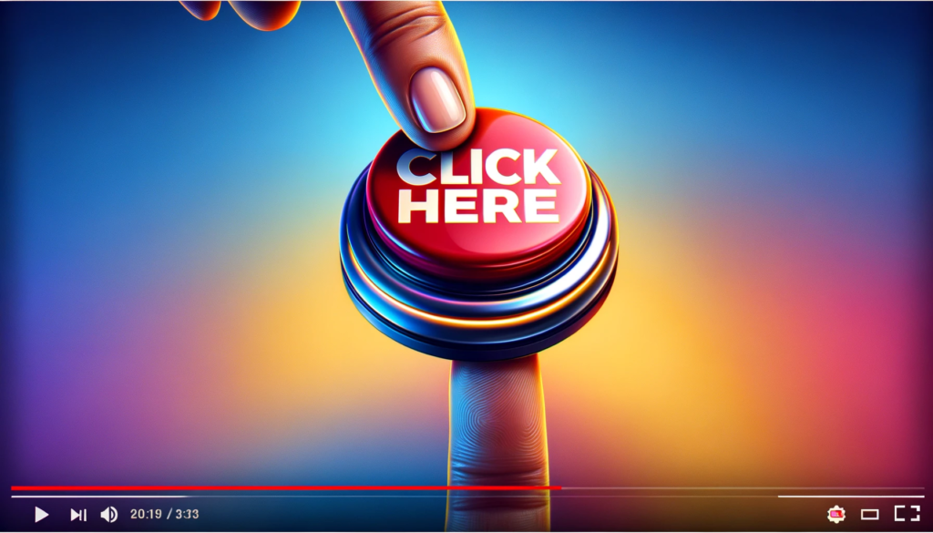 YouTube video thumbnail featuring a prominent button in a wide format. 