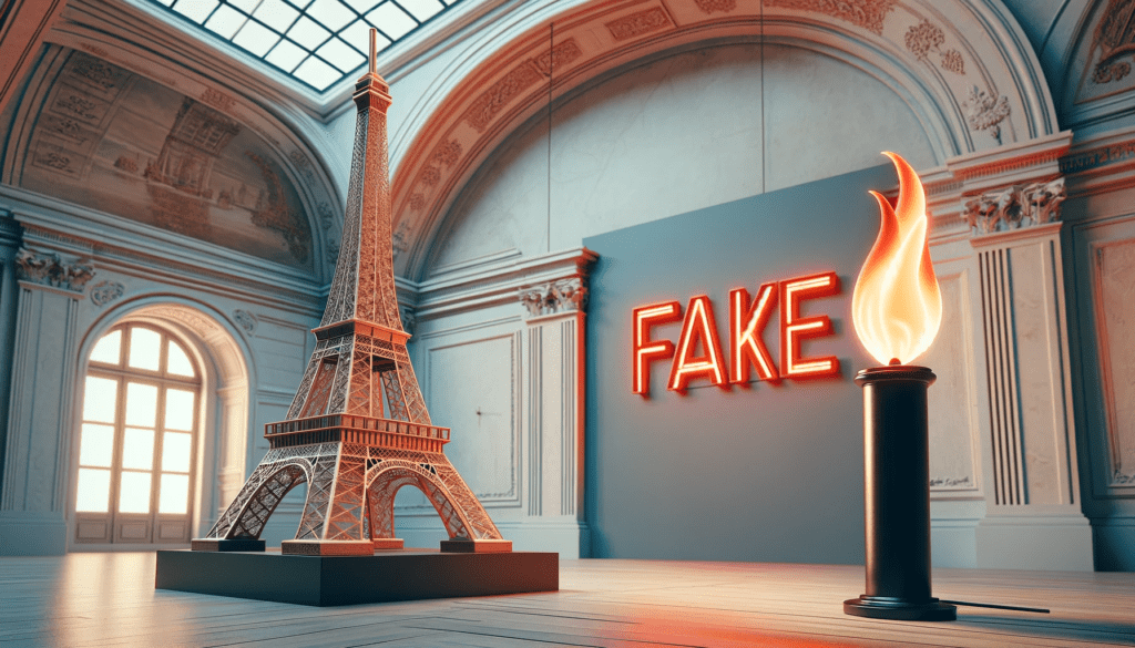 Paris Eiffel Tower on Fire - AI Fake