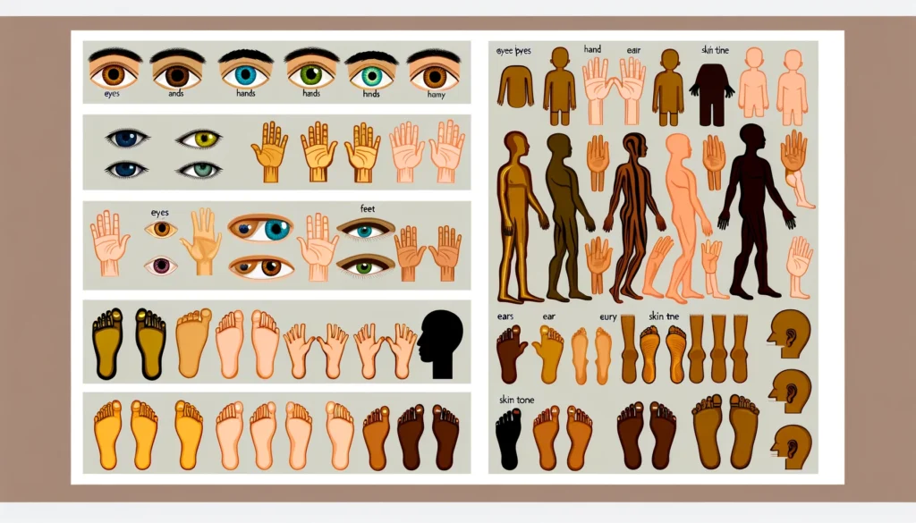 Body parts and types