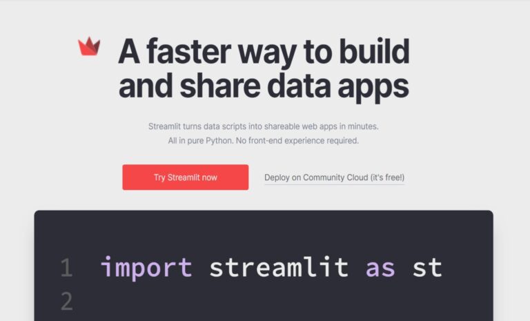 Streamlit Python For Data-Driven Application