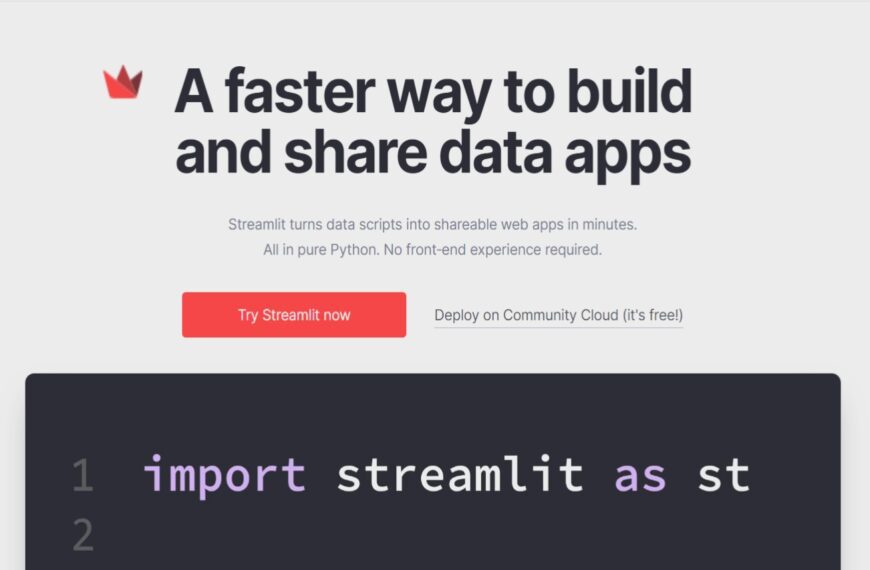 Streamlit Python - build data apps