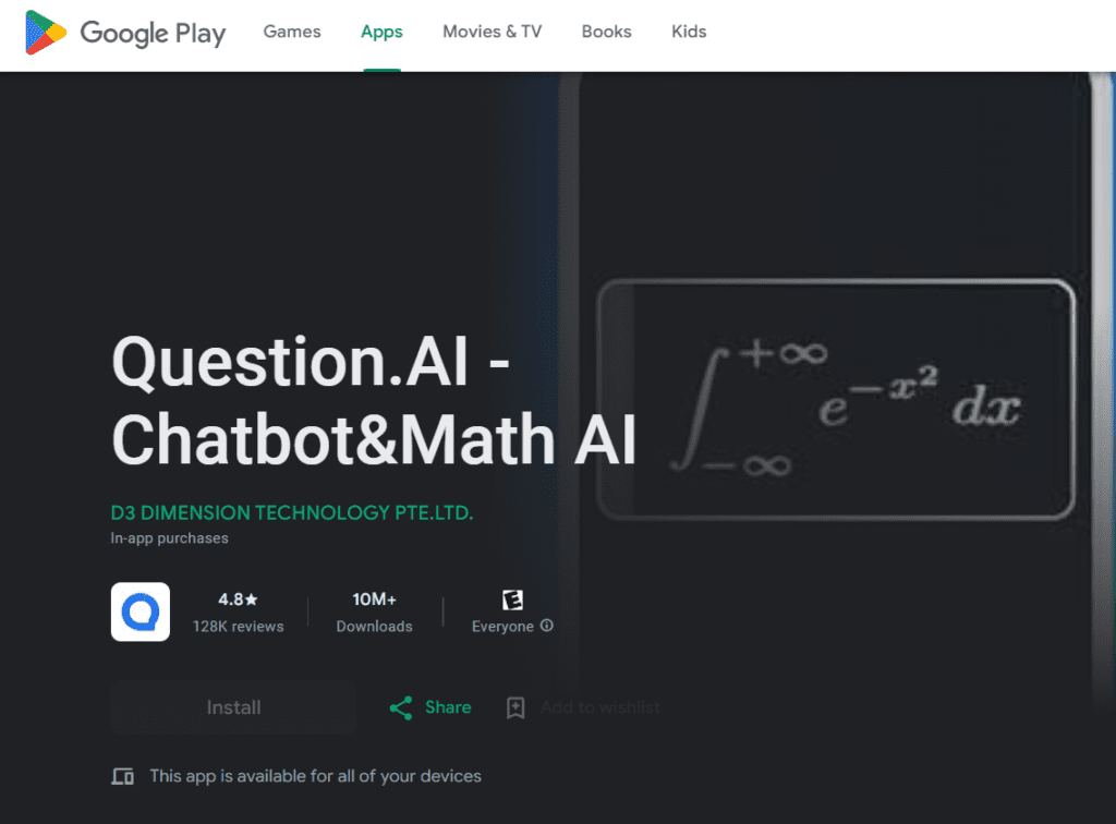 question.ai chatboth math