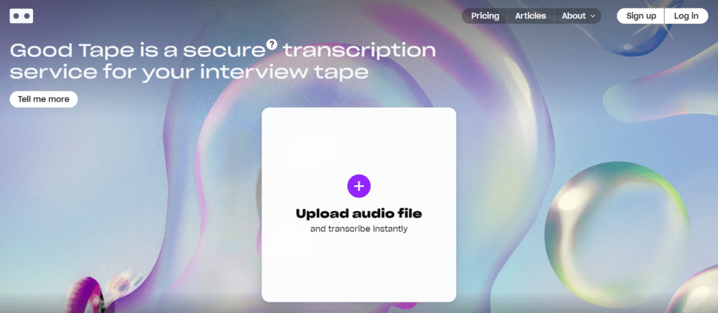 goodtape is a secure transcription service