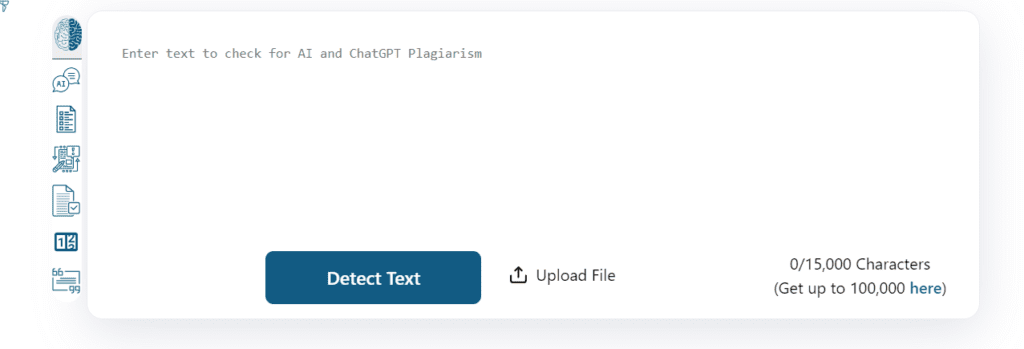 ZeroGPT AI Detector interface