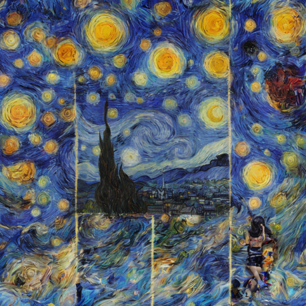 Van Gogh-Starry Night paint - Uncropped image (After)