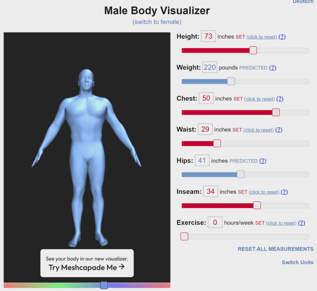 Male Body Visualizer AI