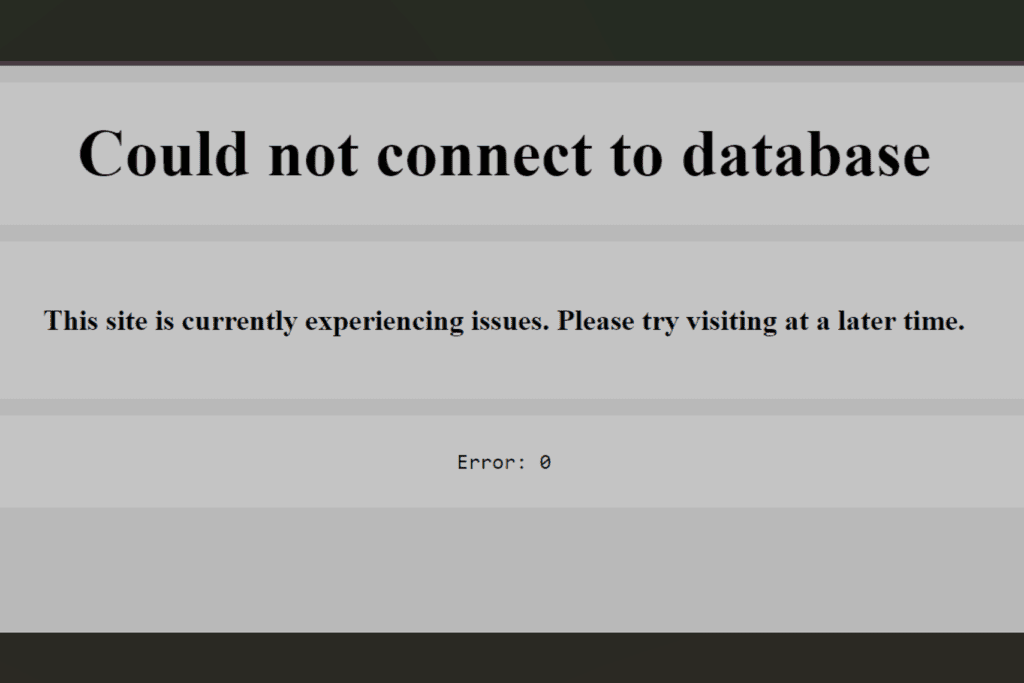 Wordpress database error could not connect to database