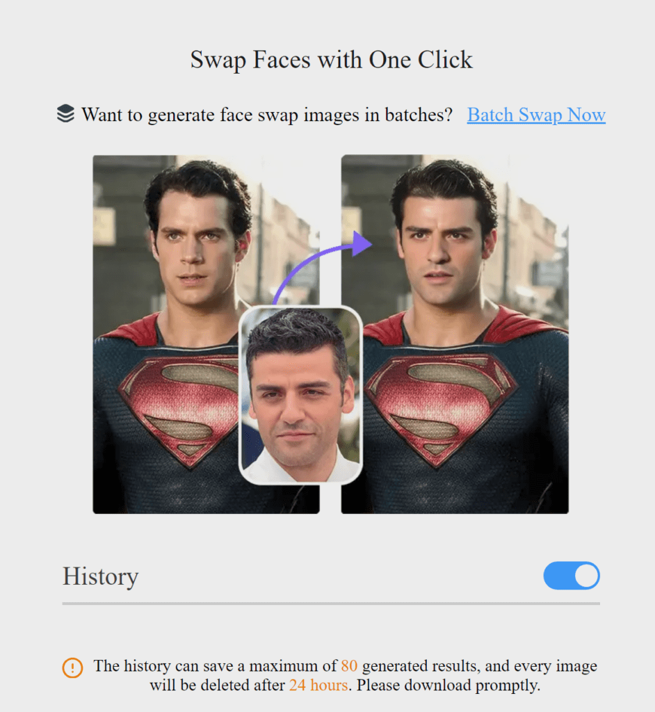 remaker ai swap face in one click