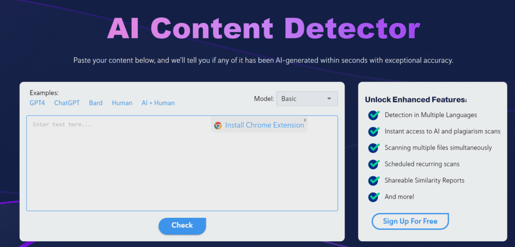 Copyleaks-AI Content Detector workbench