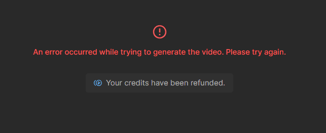 Stable Video credits refund