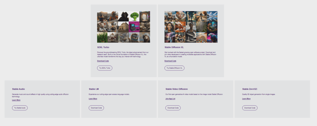Stability Diffusion Models and AI Tools Catalogue