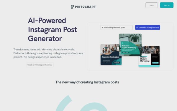 AI-Powered Instagram Post Generator by PiktoChart