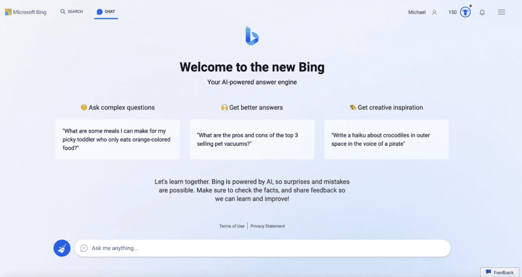 Bing AI Chat Free 