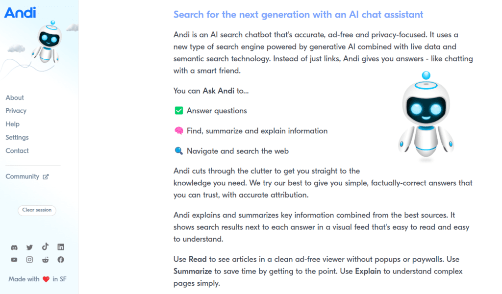 Andi AI Search