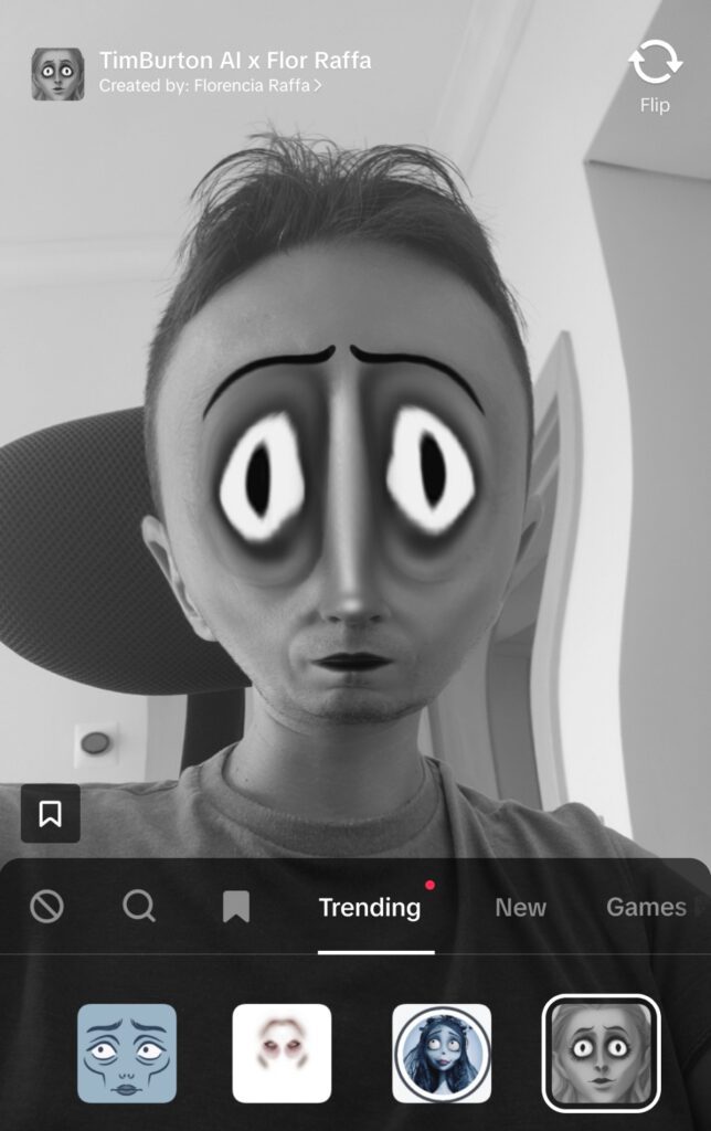 Tim Burton AI Filter TikTok