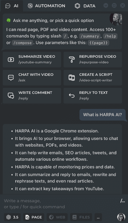 How to Use Harpa AI Assistant