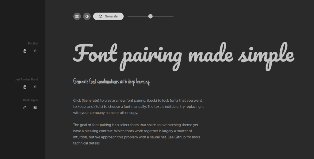 Font Joy AI generated font