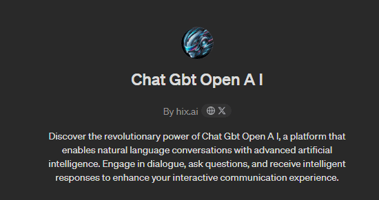 Chat GBT Open AI