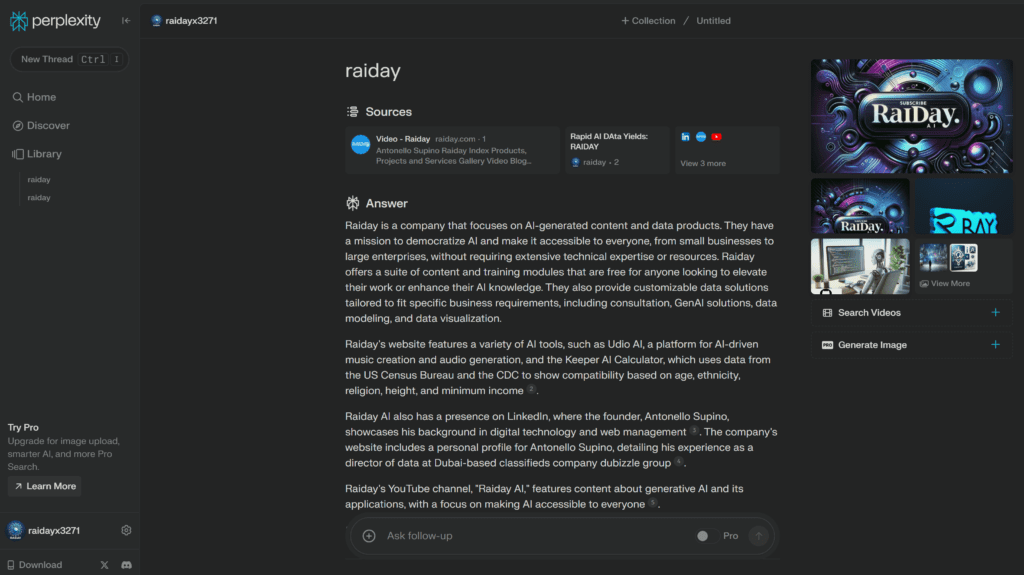 perplexity.ai about raiday.ai