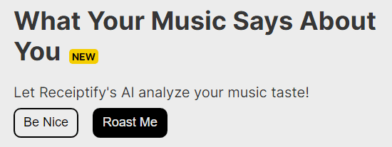 Receiptfy roast me