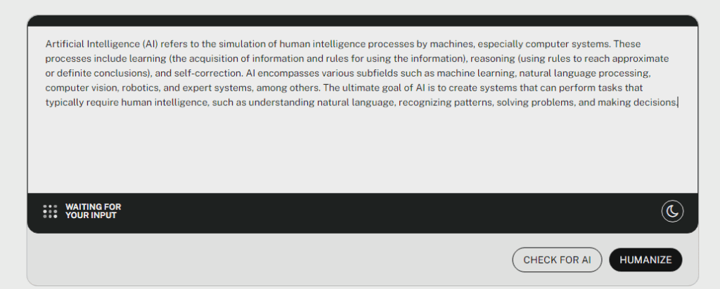 Undetectable AI Check for AI