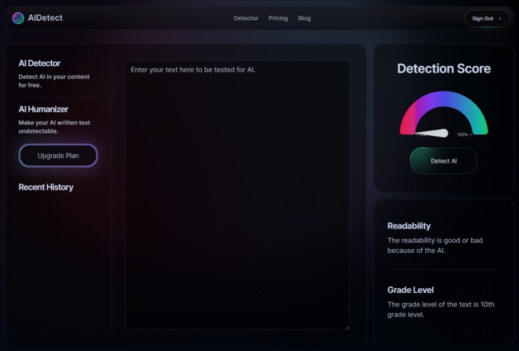 AI Detection Score