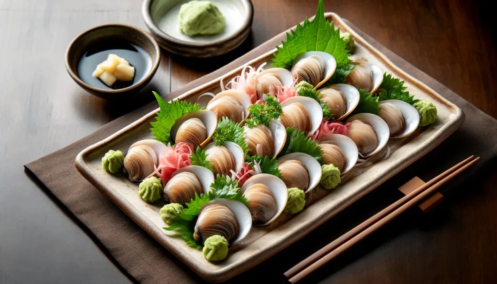 GeoDuck clam sashimi