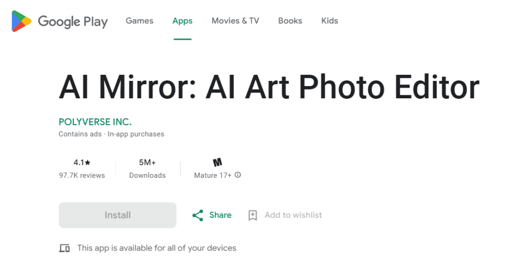 AI Mirror Photo Editor