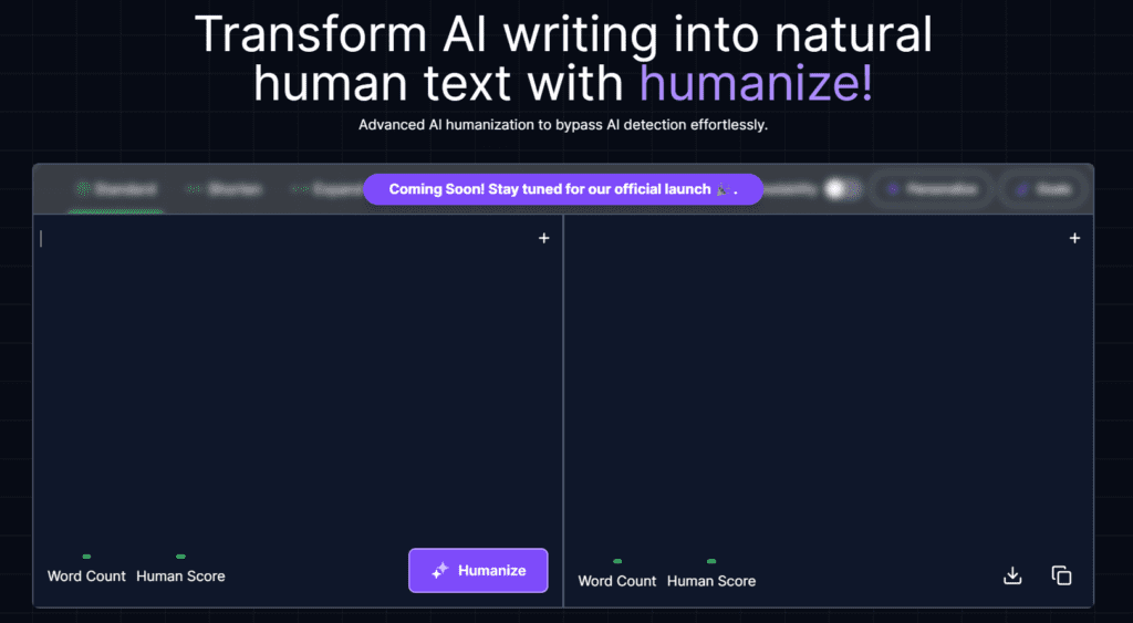 Transform AI writing into natural human text with humanize!