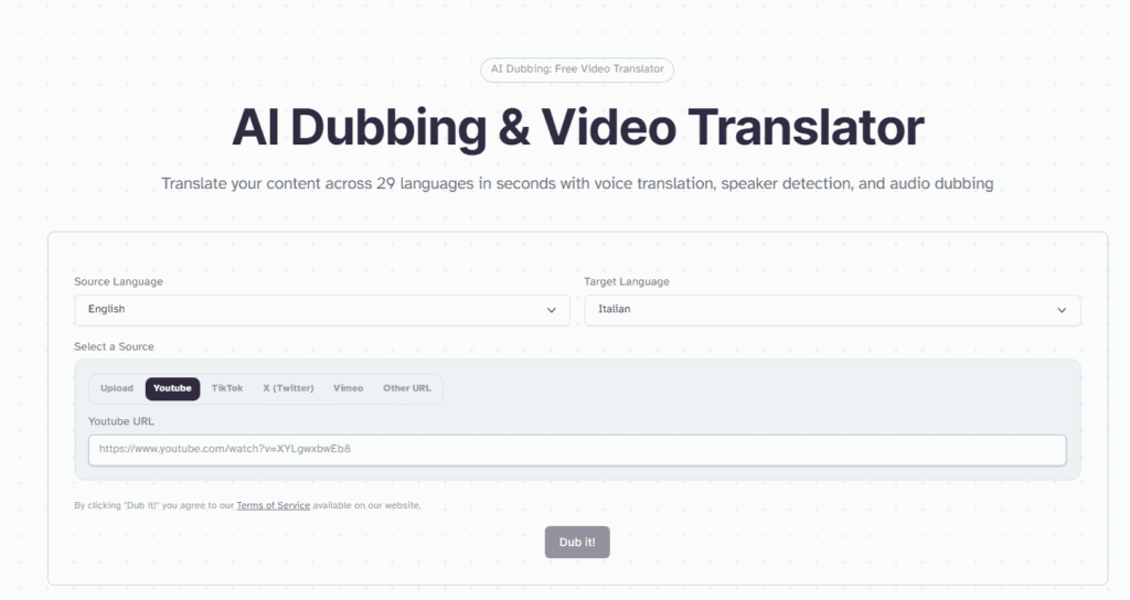 AI Dubbing & Video Translator