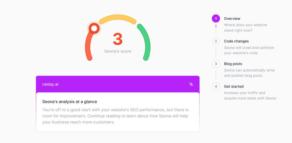 Seona AI Seo Score