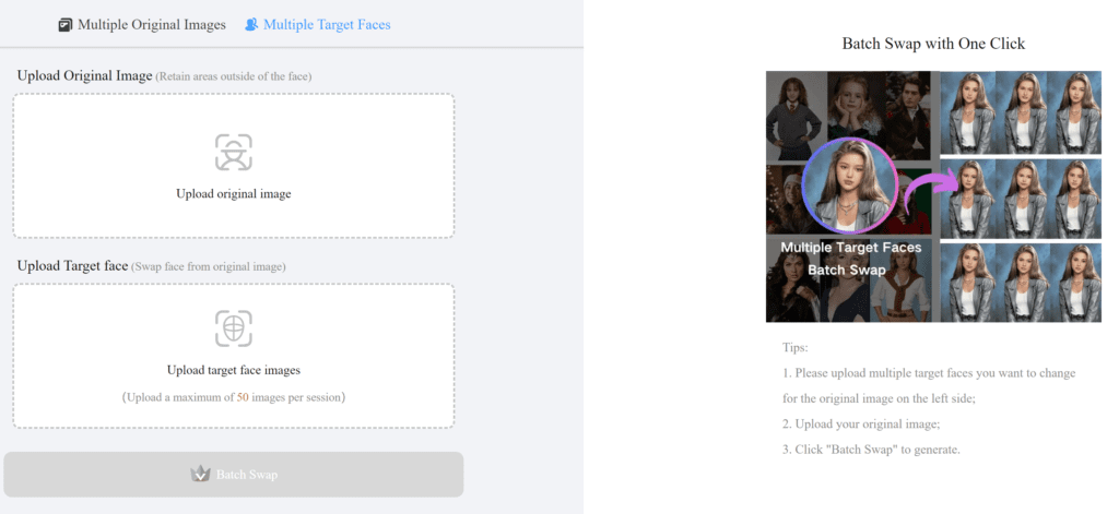 Remaker Batch Face Swap Multiple Target Faces