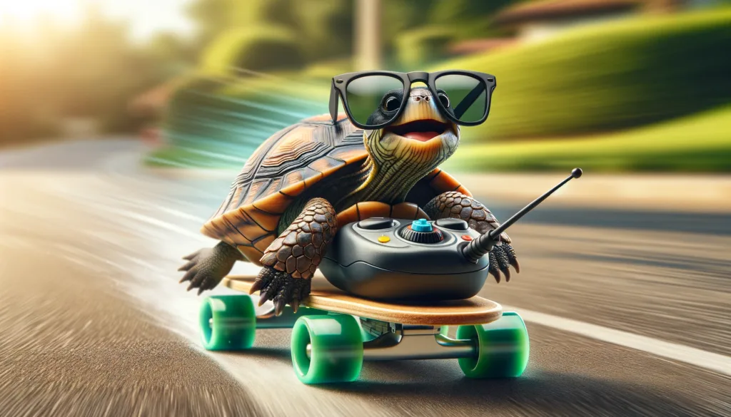 remote control turtle on skateboard