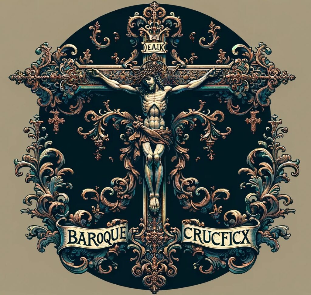 Baroque-style crucifix