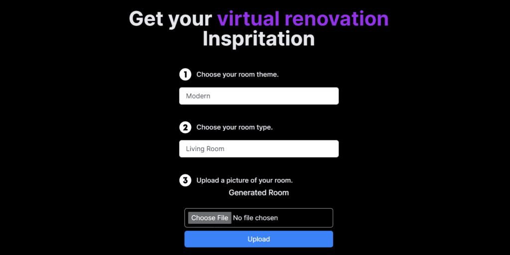 Generate Virtual Renovation AI