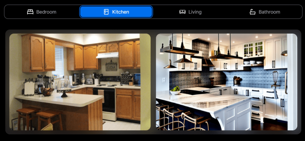 Kitchen virtual renovation