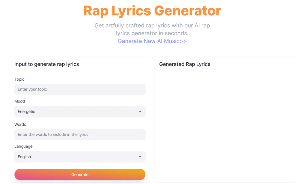 Rap Lyrics Generator