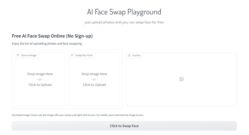 AI Face Swap Playground