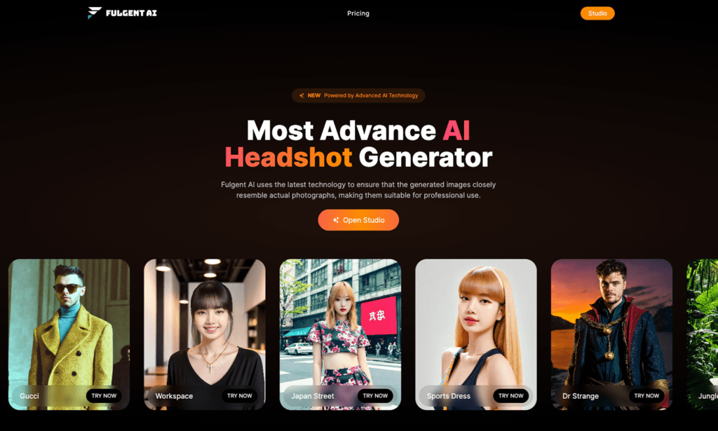 Fulgent AI Headshot Generator