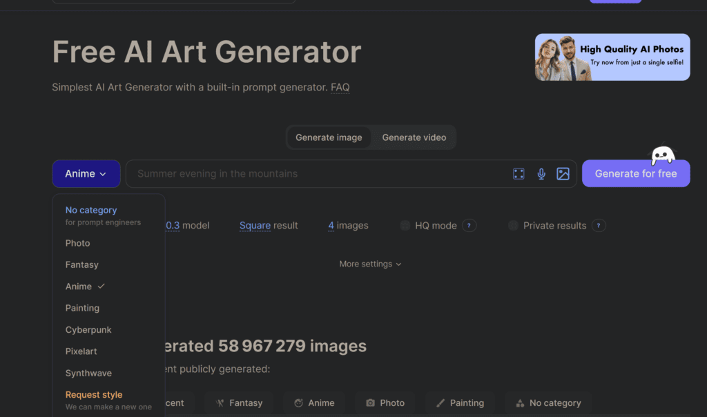 Free AI Art Generator