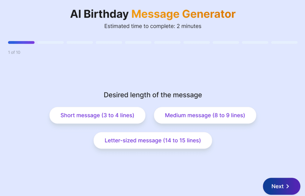 AI Birthday Message Generator