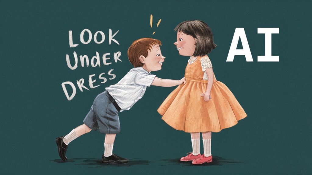 look under dress with AI