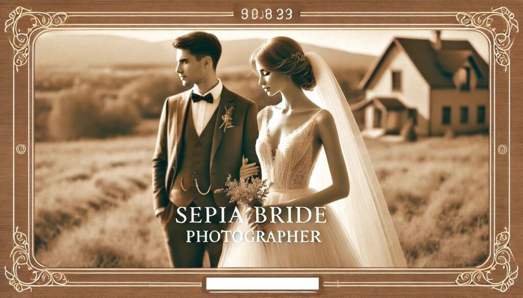 AI sepia bride photographer