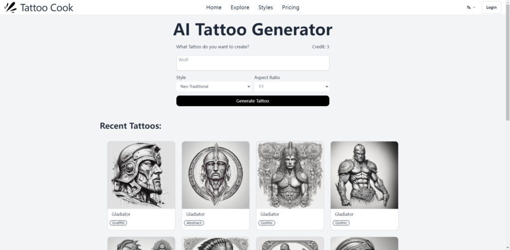 AI Tattoo Generator