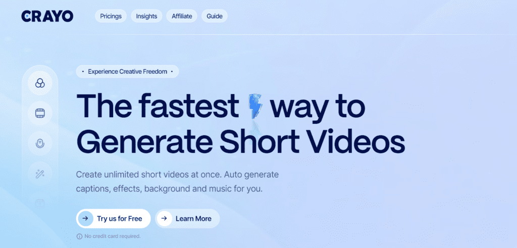 Crayo AI Short Video Generator