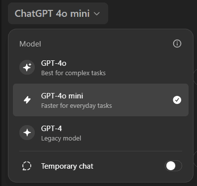 ChatGPT 4o mini