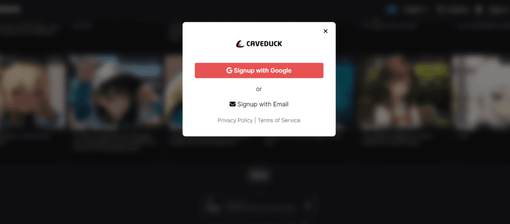 CaveDuck Login